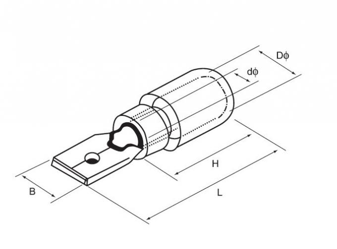 Position MDD high voltage Insulated male Electrical Quick Disconnect