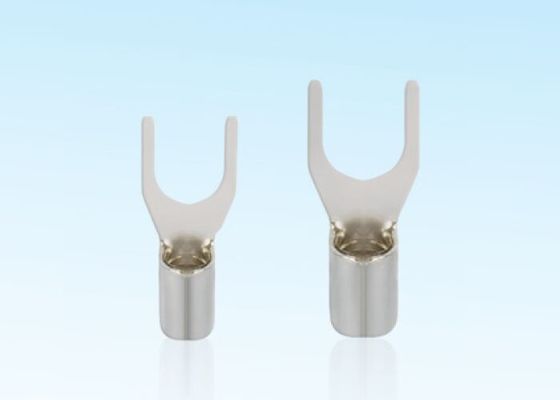 China Safety Spade Non Insulated Terminals , 8 Awg Spade Terminal With Tin Plated Connectors supplier