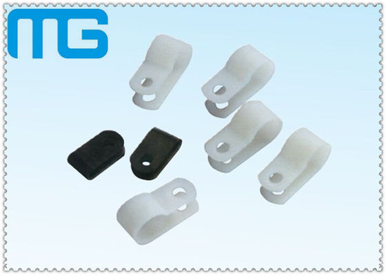 China 100pcs R type white  nylon wall cable clamp clips with nylon66 94V- 2,CE certificated Cable Accessories supplier