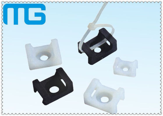 China white /balck Saddle Type tie mounts with material of PA66, CE approval ,1000PCS /BAG Cable Accessories supplier