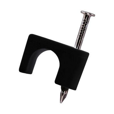 China OEM Ethernet Cable Nails Tacks Clips / 4mm - 14mm Square Fixing Clips Cable Accessories supplier