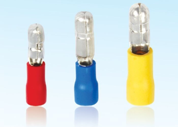 100pcs Tinned Brass Male Electrical Quick Disconnect Bullet crimp
