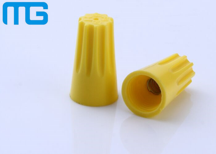 Wire Joint Connector With PVC Sleeve , Yellow SP4 Screw On Wire