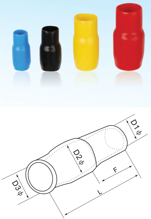 Insulating Cable Lug Sleeve , PVC Copper Terminal Electrical Wire End Caps