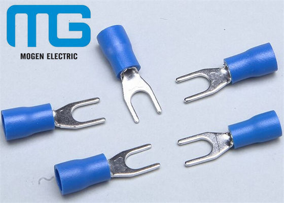 China SV 1.25-4 Copper Spade Terminal Connectors Fork Shaped Cable End Terminals supplier