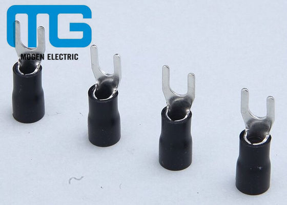 China black SV3.5 copper electrical spade Insulated Wire Terminals Tin plated TU-JTK supplier