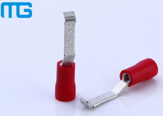 China Insulated Wire Terminals LBV 1.25-3 LBV 1.25-4.6 , Red Copper Connecting Terminal supplier