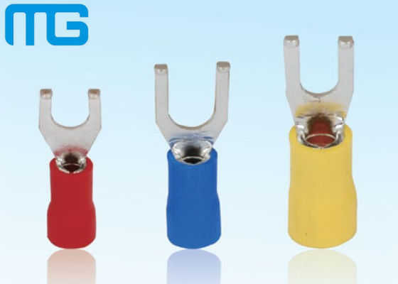 China FSV Vinyl - Insulated Flanged Spade Insulated Wire Terminals Connectors With PVC Sleeve supplier