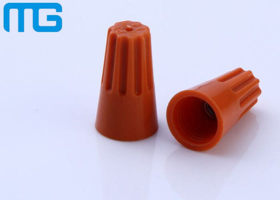 China OEM Screw On Wire Connector , Sprial SP3 Orange Closed End Insulated Wire Connectors supplier