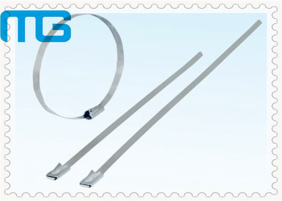China 304 Ball Lock Stainless Steel Cable Ties , Self Locking Reusable Zip Ties Cable Accessories supplier