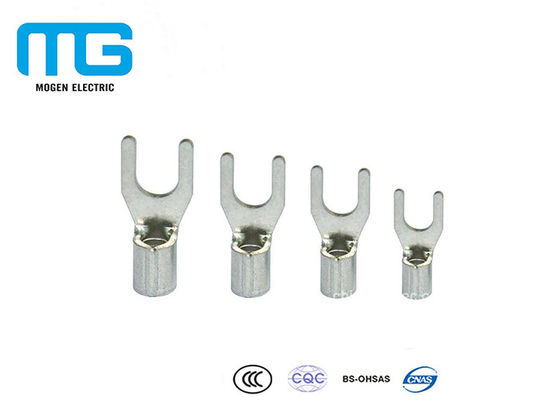 China Silvery Spade Non Insulated Terminals , Wire range 0.5 - 25mm2 supplier