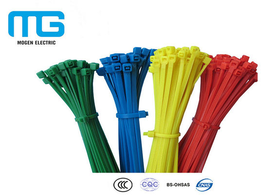 China Custom Color Reusable Tie Wraps , Plastic Ties For Cables CE Approved supplier