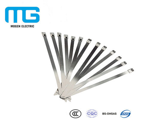 China Ball Lock Stainless Steel Cable Ties Cable Accessories 100mm - 1400mm Length supplier