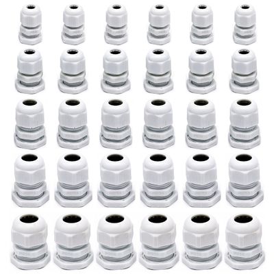 China Light Grey Cable Accessories 30 Pcs PG Cable Glands CE CQC ROHS supplier