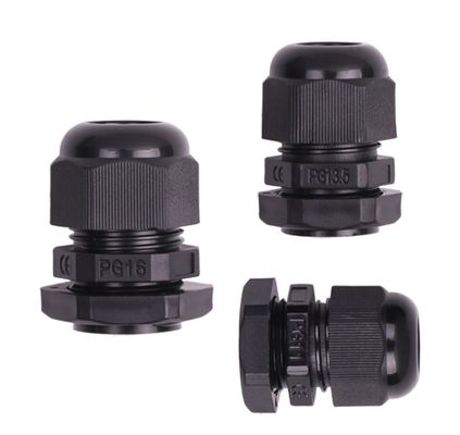 China Nylon Plastic Cable Cord Grip Connector , Waterproof Adjustable 3 - 21mm Wire Cable Gland Cable Accessories supplier