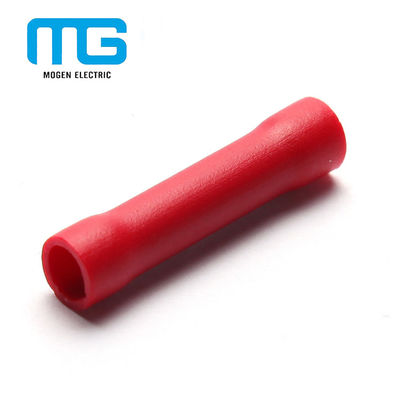China Red PVC Insulated Wire Butt Connectors / Electrical Crimp Connectors supplier