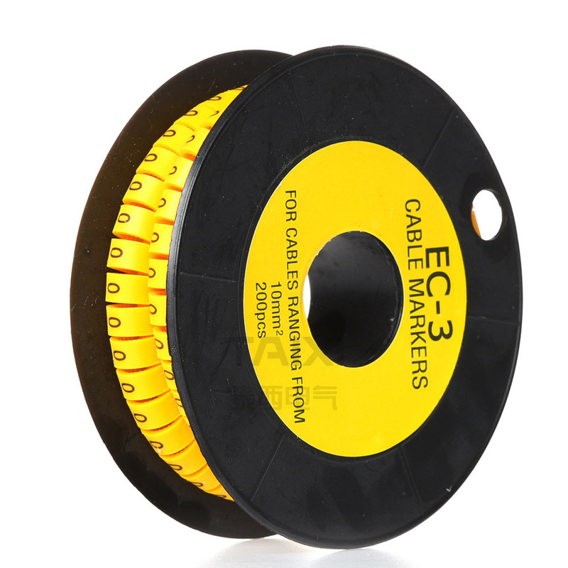 EC Type Cable Marker Tube / Cable Accessories Wire Marker Sleeves / PVC