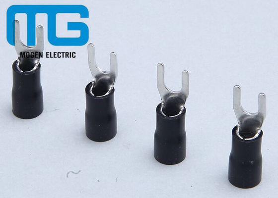 black SV3.5 copper electrical spade Insulated Wire Terminals Tin plated TU-JTK supplier