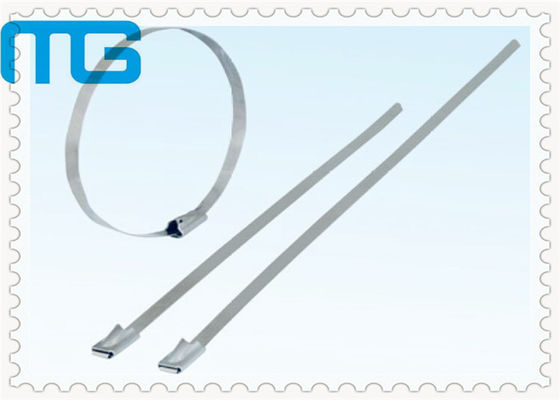 304 Ball Lock Stainless Steel Cable Ties , Self Locking Reusable Zip Ties Cable Accessories supplier