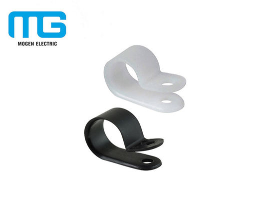 100pcs R Type White  Nylon Wall Cable Clamp Clips With Nylon66 94V- 2 , CE Certificated Cable Accessories supplier
