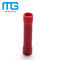 Red PVC Insulated Wire Butt Connectors / Electrical Crimp Connectors supplier